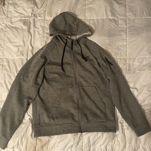 Gray Nike Zip Up Hoodie - Picture 1 of 5